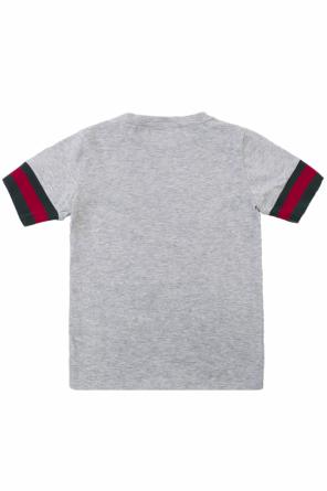 'web' trim t-shirt, zdjęcie 2 'web' trim t-shirt od Gucci Kids